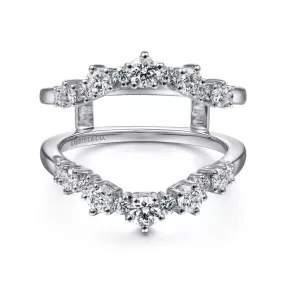 14K White Gold Diamond Ring Enhancer by Gabriel and Co.