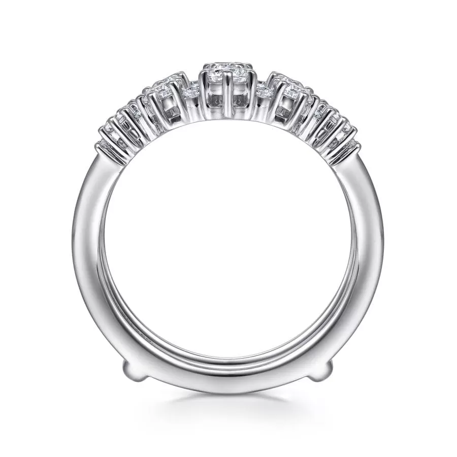 14K White Gold Diamond Ring Enhancer by Gabriel and Co.