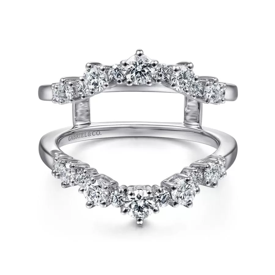 14K White Gold Diamond Ring Enhancer by Gabriel and Co.