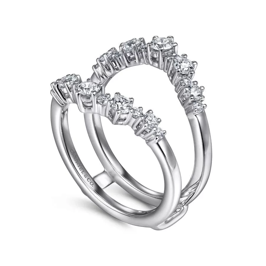 14K White Gold Diamond Ring Enhancer by Gabriel and Co.