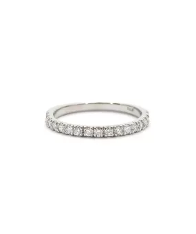 14K White Gold Lab Diamond Anniversary Band