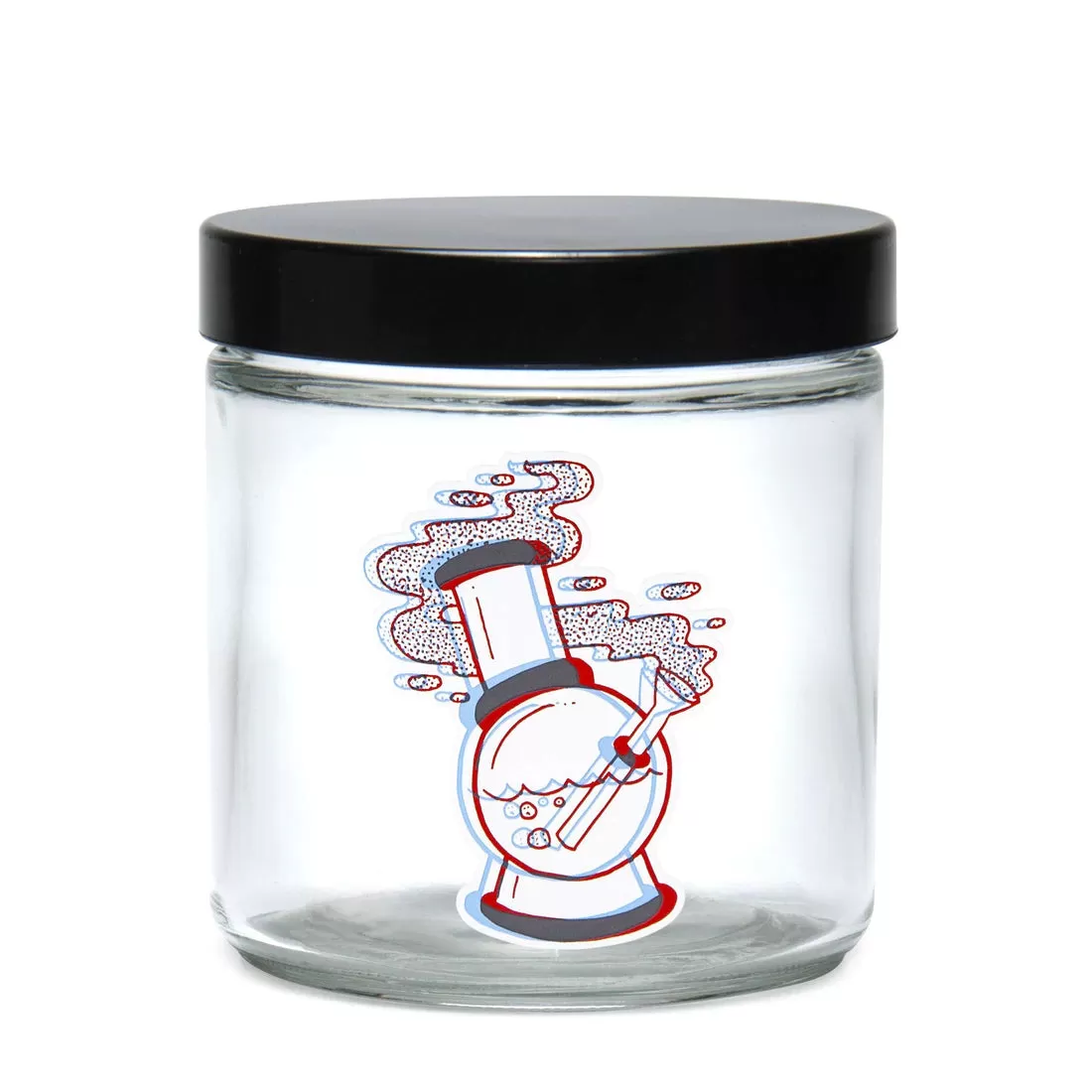 3D 'Water Pipe' - Clear Screw Top Jar