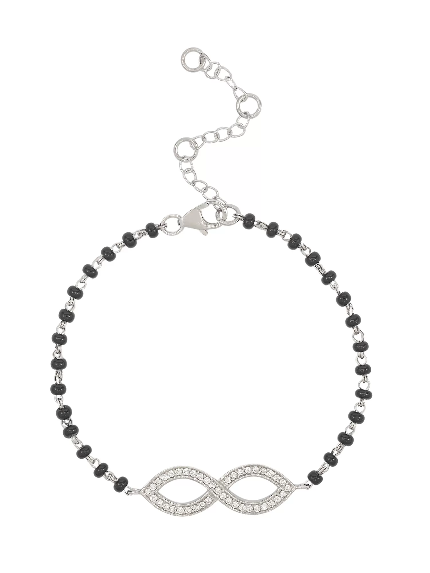 925 Sterling Silver Infinity Mangalsutra Bracelet For Women