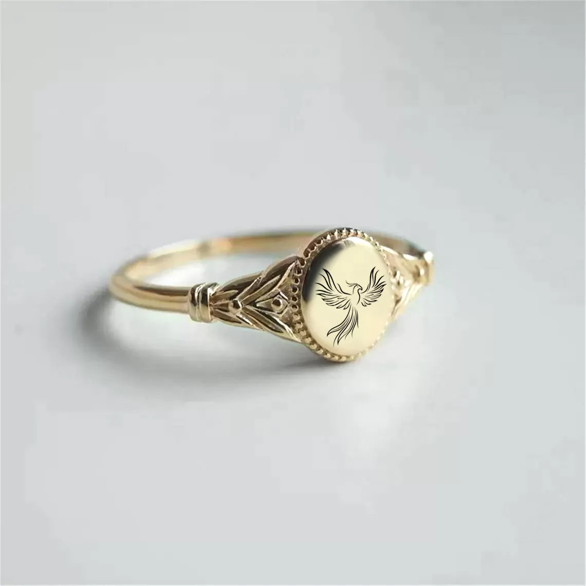 925 Sterling Silver Phoenix Ring Bird Ring