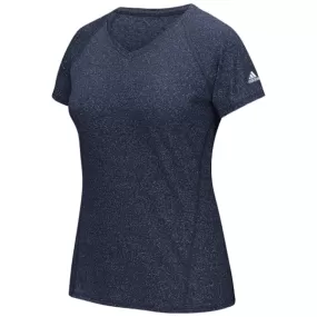 adidas Women's Navy Heathered Climalite Short Sleeve Tee