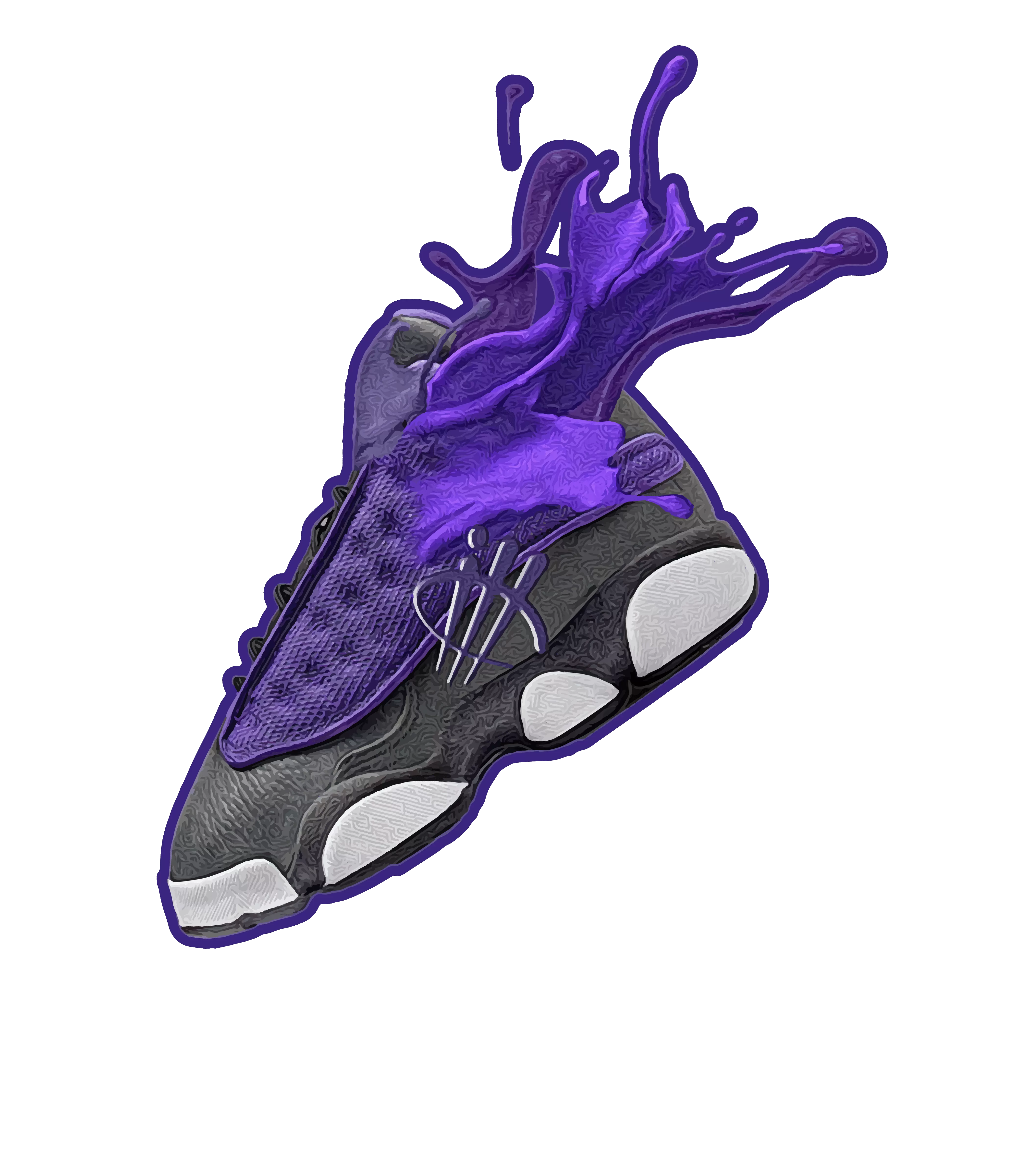 Air Jordan 13 Retro Purple Venom White T-Shirt (SPLASH)