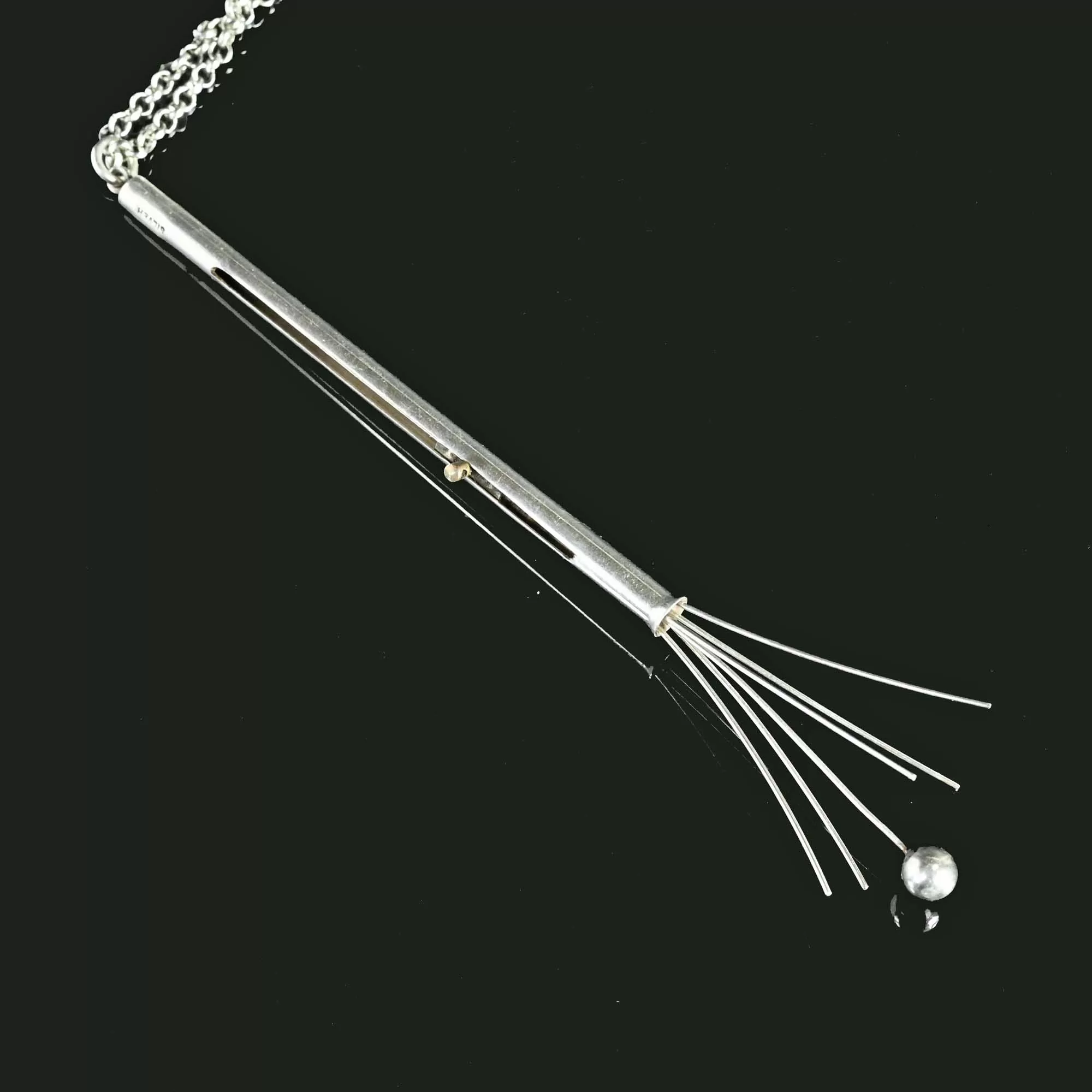 Art Deco Champagne Swizzle Stick Pendant