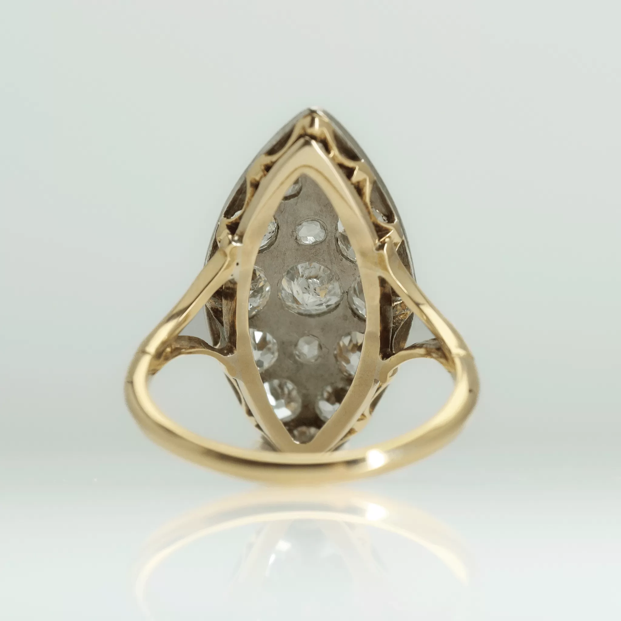 Art Deco Marquise Diamond Panel Ring