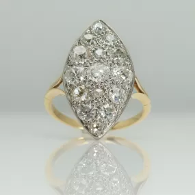 Art Deco Marquise Diamond Panel Ring