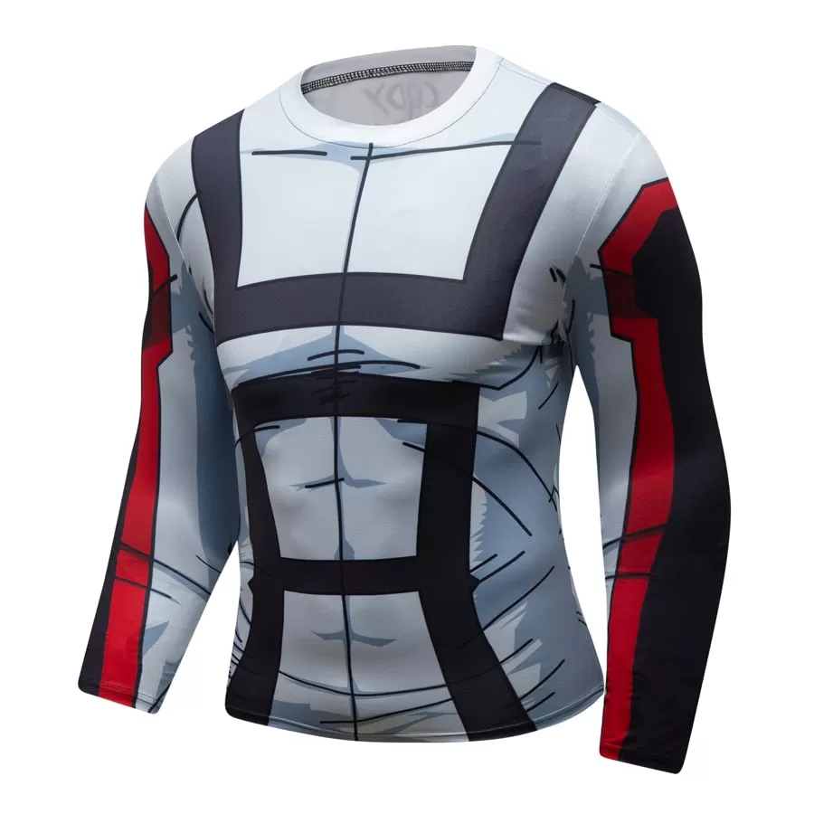 Attack on Titan Compression 'UA Uniform | White' Elite Long Sleeve Rashguard