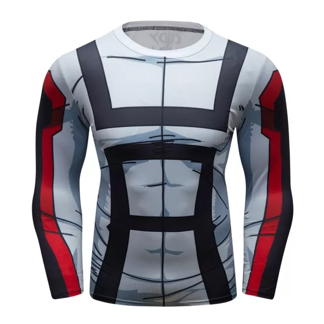 Attack on Titan Compression 'UA Uniform | White' Elite Long Sleeve Rashguard