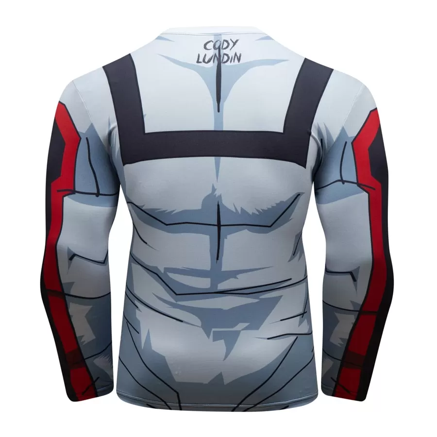 Attack on Titan Compression 'UA Uniform | White' Elite Long Sleeve Rashguard