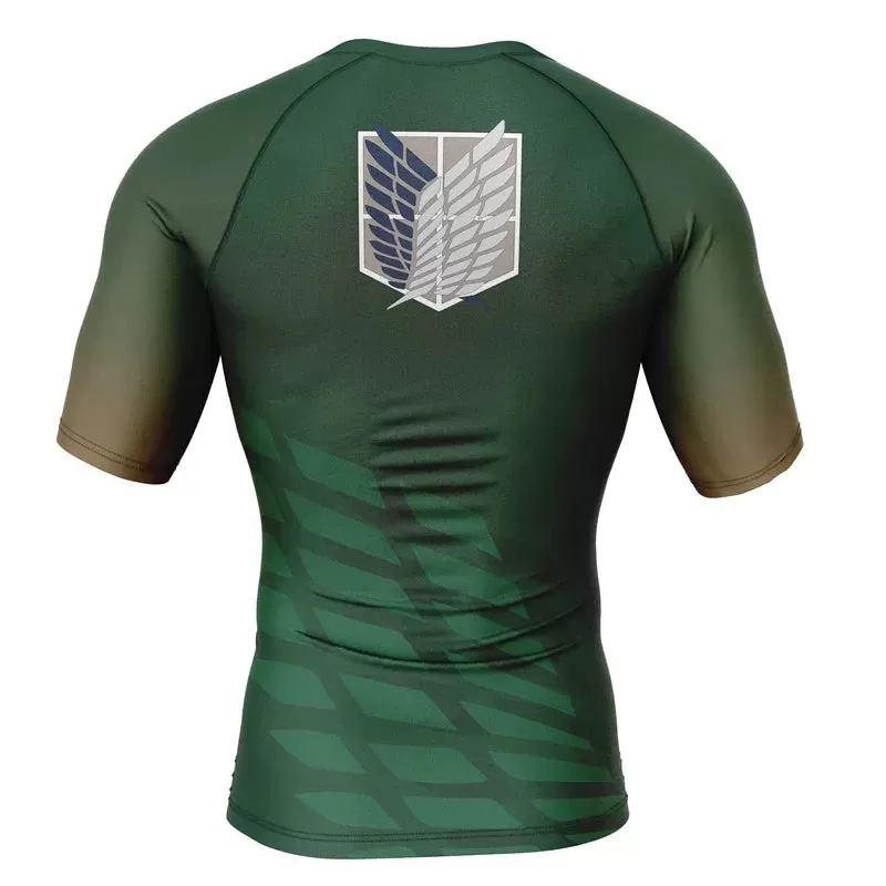 Attack on Titan 'Survey Corps' Short Sleeve Compression Rashguard