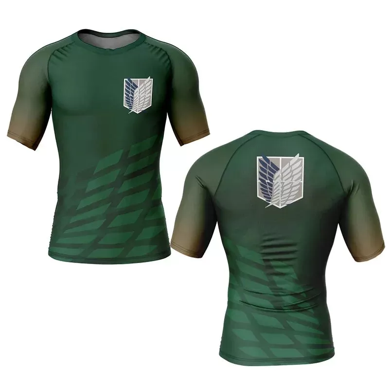 Attack on Titan 'Survey Corps' Short Sleeve Compression Rashguard