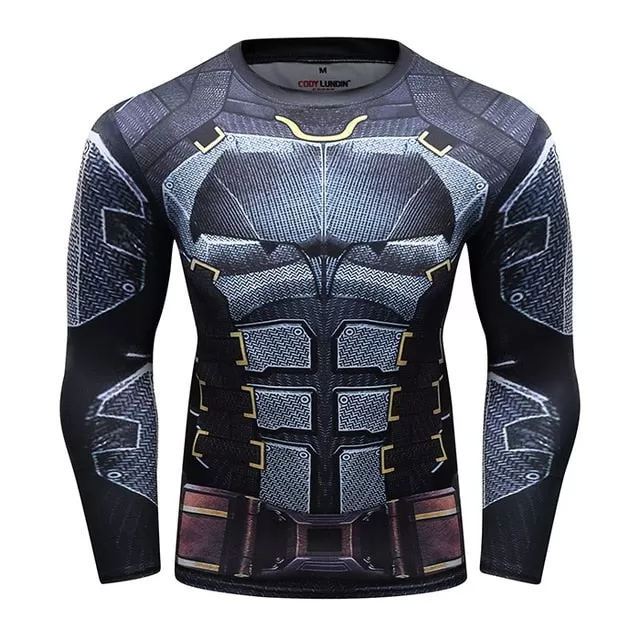 Batman Compression 'Dark Knight | Tumbler' Elite Long Sleeve Rashguard