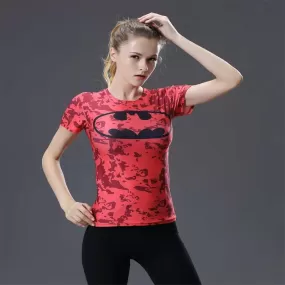 Batman Pink Onyx Women's Short Sleeve Rashguard