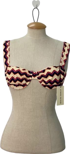 Bikini Bible Multi Zigzag Print Bikini Top UK M