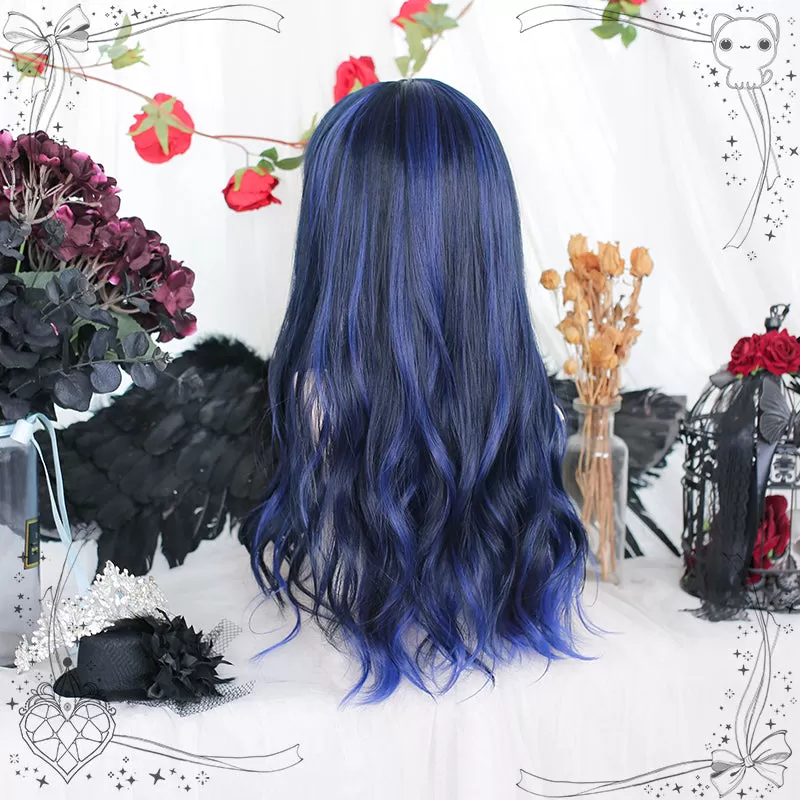 Black & Purple Wavy Lolita Long Wig