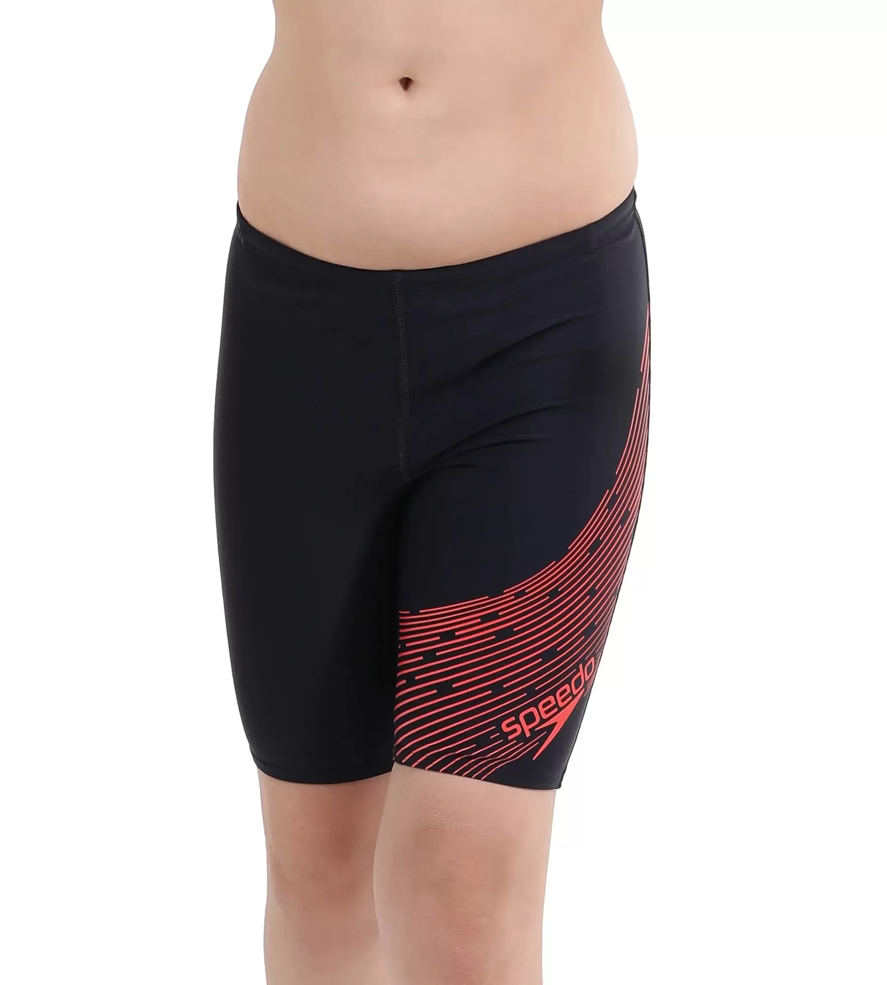 Boy's Endurance Medley Logo Jammer - True Navy  &  Watermelon