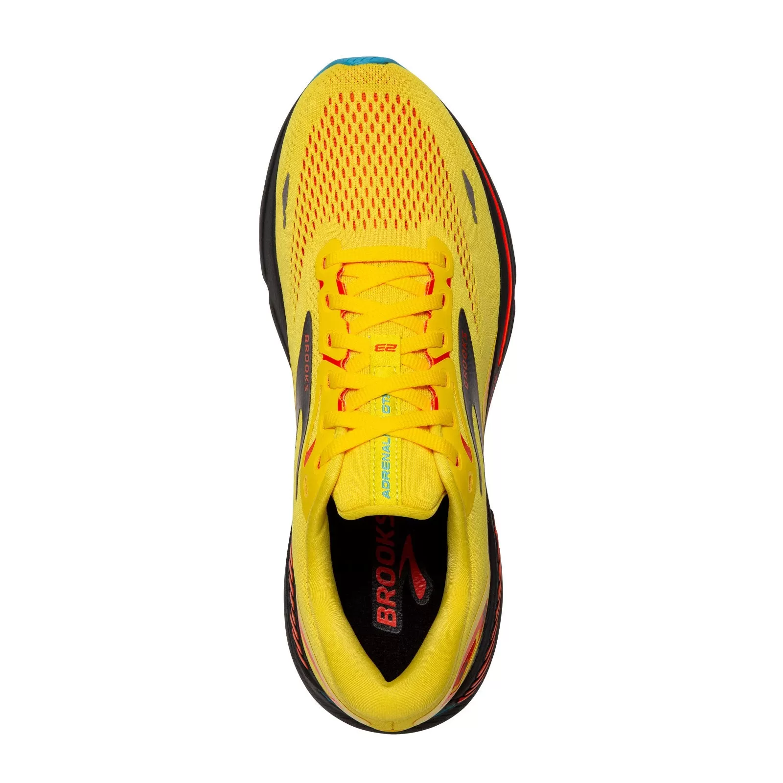 Brooks Adrenaline GTS 23 Running Shoe (Men) - Yellow/Forged Iron/Orange