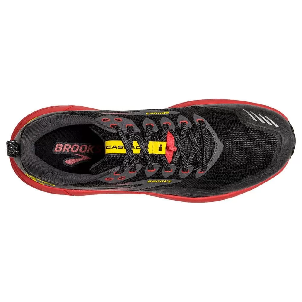 Brooks Cascadia 16 ( Men's) - Black/Fiery Red/Blazing Yellow