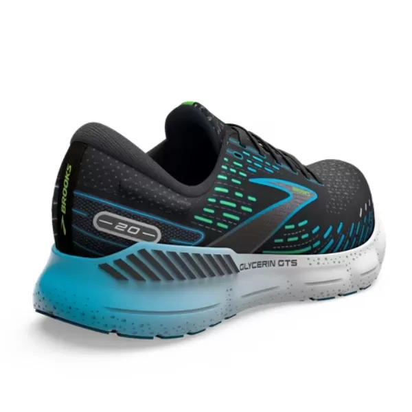 Brooks Men's Glycerin GTS 20 Black/Hawaiian Ocean/Green