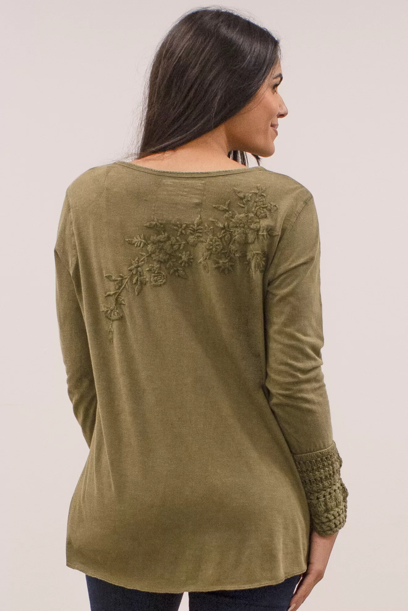 Caite Alma t-shirt, tonal embroidered