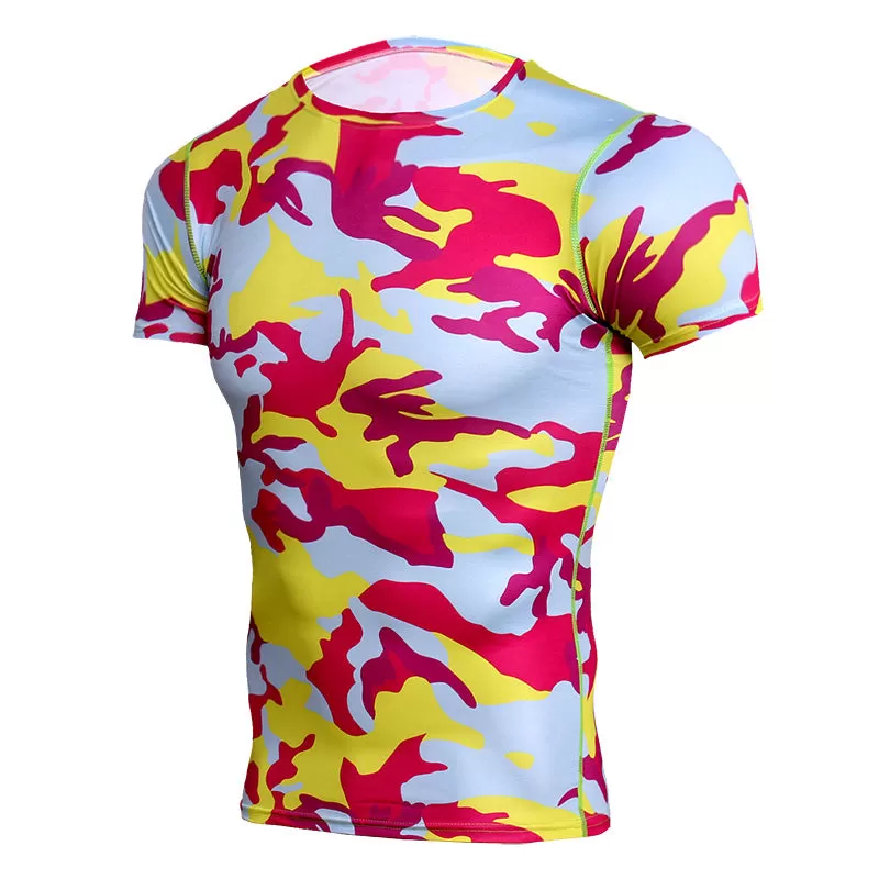 Camouflage Compression 'Paintball' Short Sleeve Rashguard