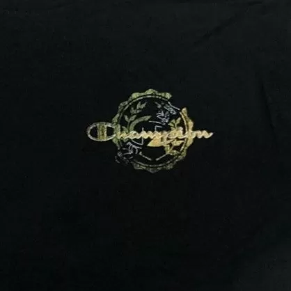 Champion Classic Crest Script Logo Graphic T-Shirt - Black