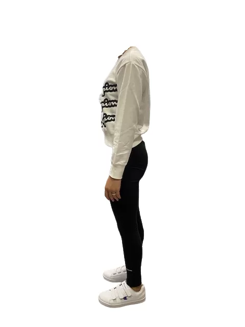 Champion Girl's Tracksuit Sweatshirt and Legging 404497 WW001 WHT/NBK white-black