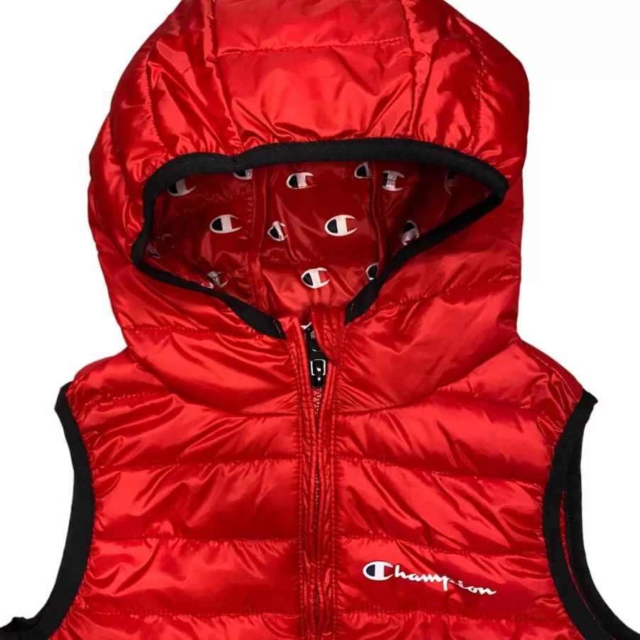 Champion sleeveless jacket with hood for children 306774 red