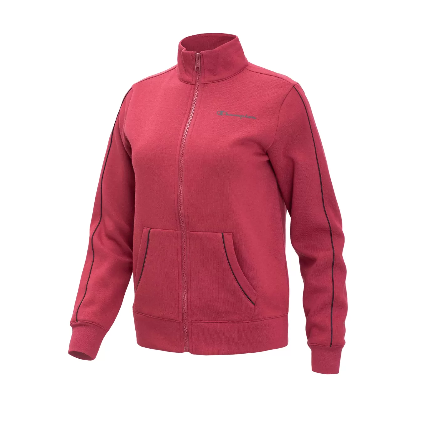 Champion women's tracksuit with full zip sweatshirt 116883 RS508 dark red-black