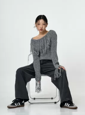 Collin Fringe Long Sleeve Knit CS28