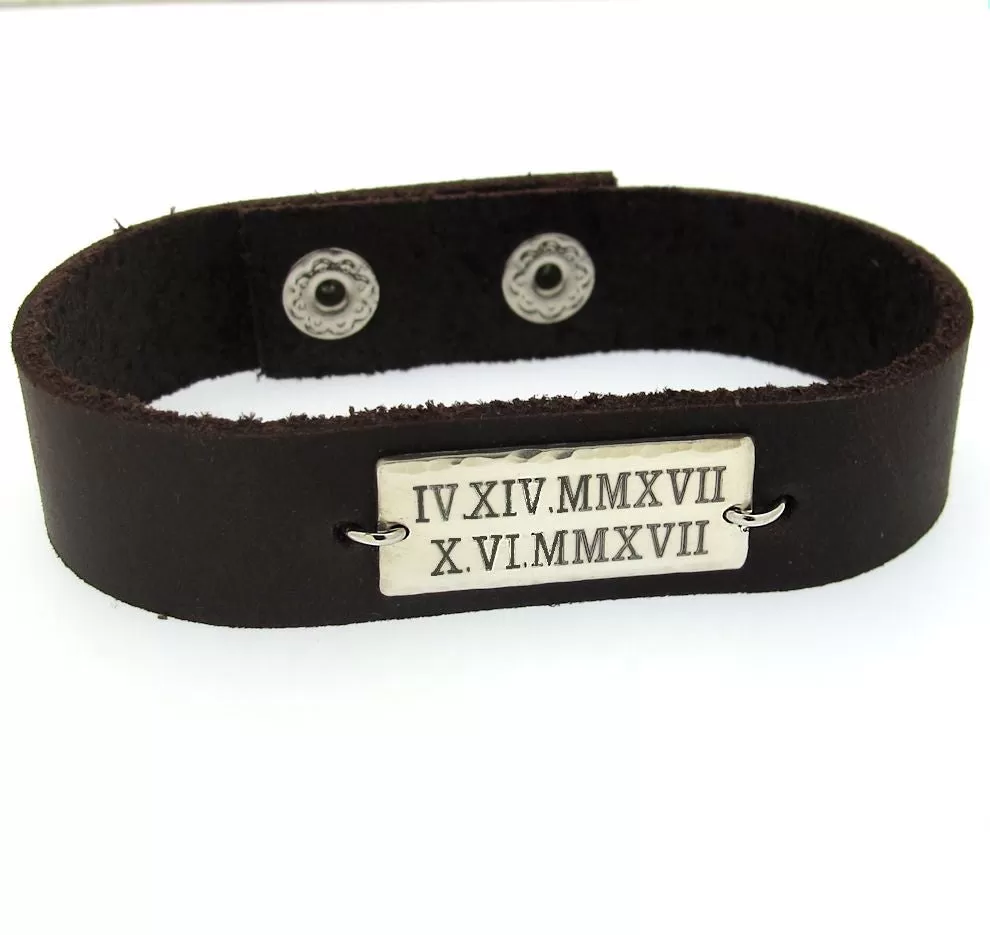 Custom Date Bracelet for Men