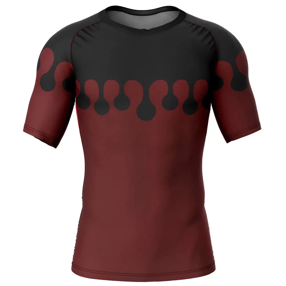 Demon Slayer 'Doma Print' Short Sleeve Compression Rashguard