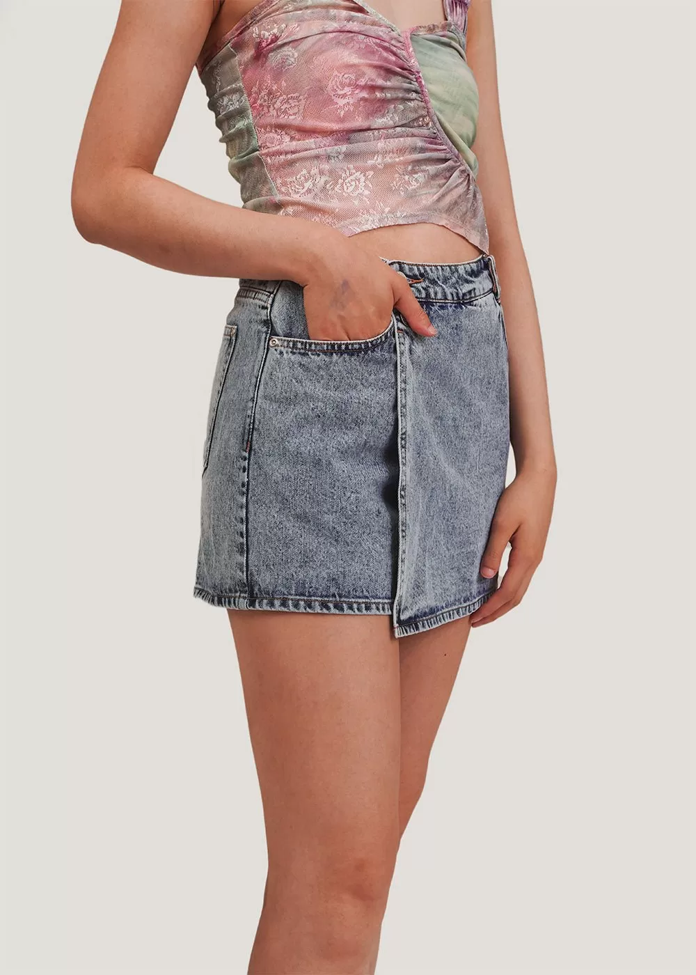 Denim Skort