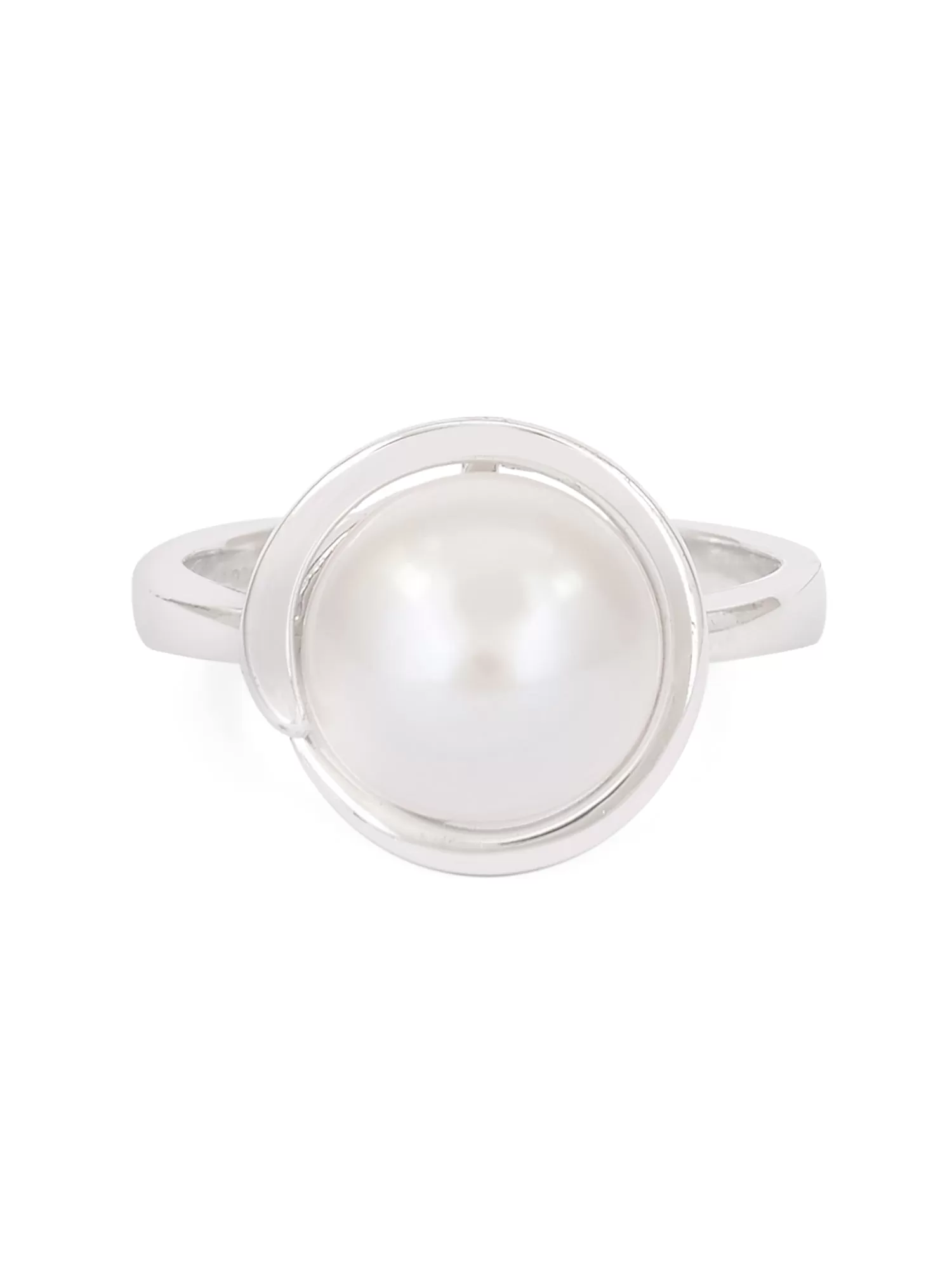 Designer Pearl Ring In 925 Silver