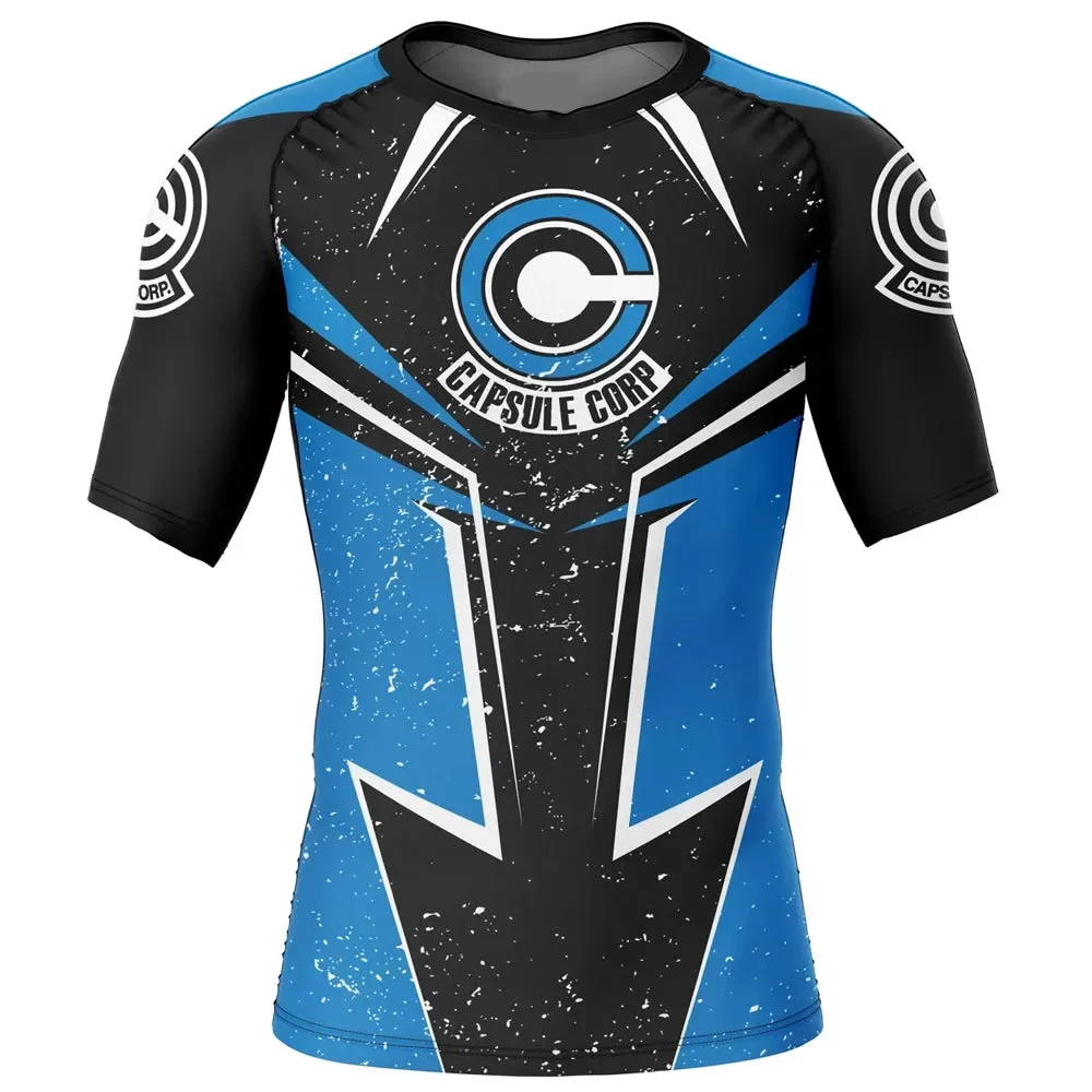 Dragon Ball Z 'Capsule Corp' Short Sleeve Compression Rashguard