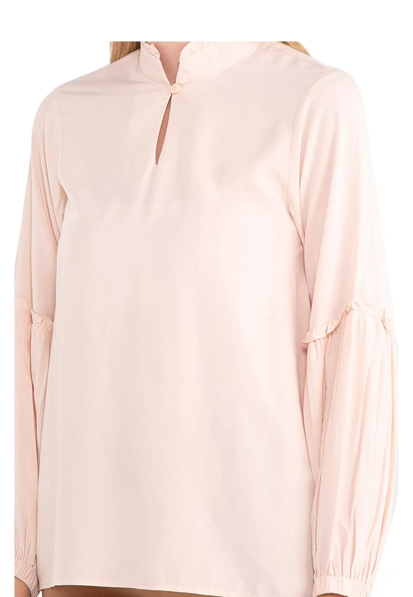 ELLE Apparel Ruffle Long Sleeves Blouse