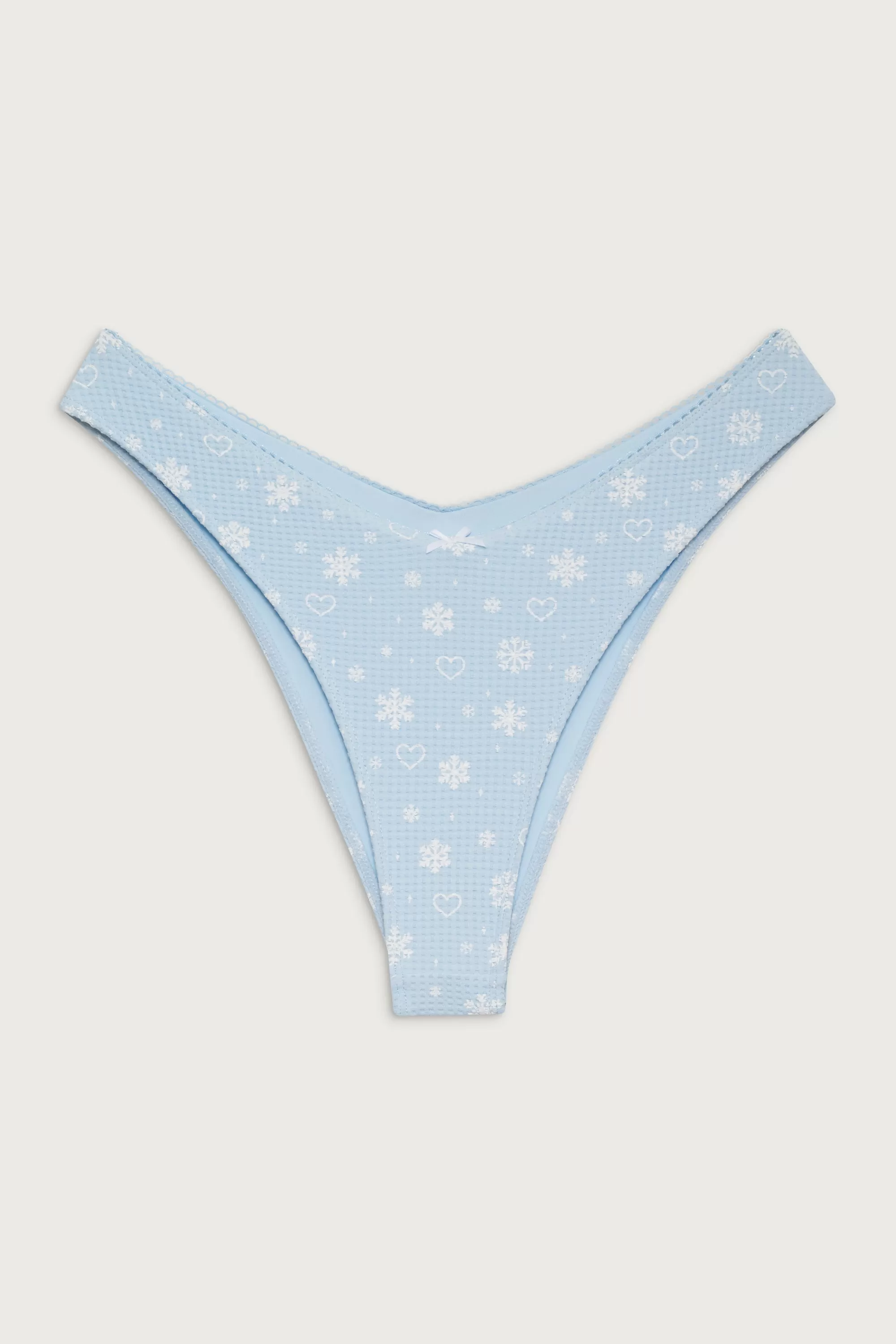 Enzo Waffle Cheeky Bikini Bottom - Flurries