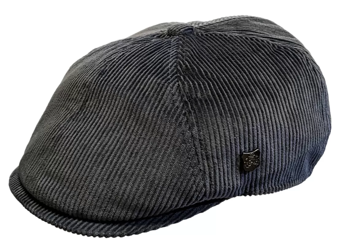 Failsworth Hudson 6 panel corduroy Baker Boy in Grey