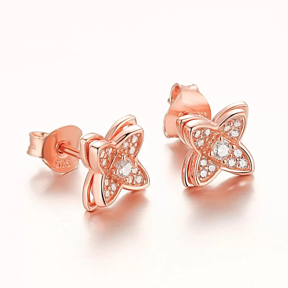 Four Leaves Clover Stud Earrings