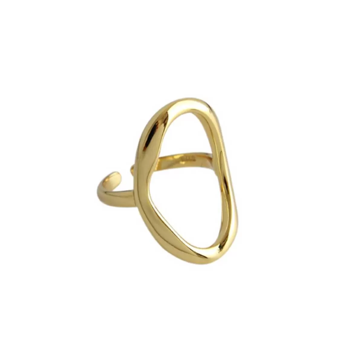 Gold Vermeil Hollow Oval Ring