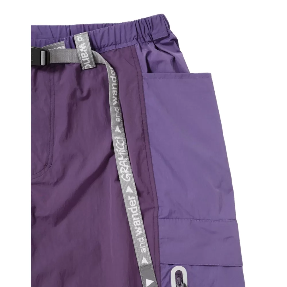 GRAMICCI GRAMICCI x ANDWANDER PATCHWORK WIND PANT-PURPLE