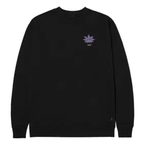 HUF PURPLE BUDDIES CREW-BLACK