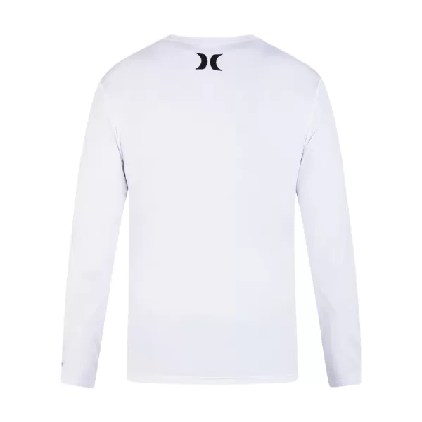 Hurley Mens One And Only Quickdry Rashguard L/S White