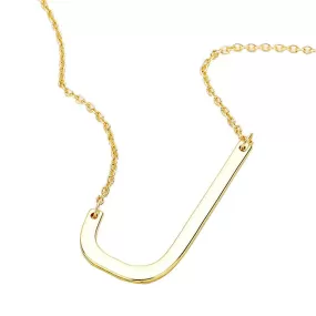 J  Monogram Metal Pendant Necklace