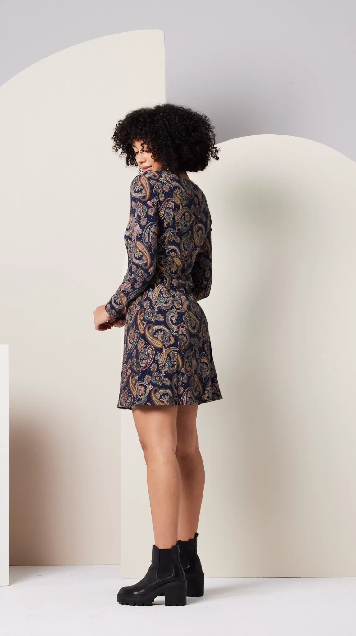 Known Supply Sonnet dress, organic cotton paisley print