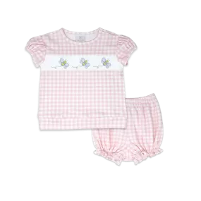 Lagniappe Bloomer Set - Pink Honeycomb