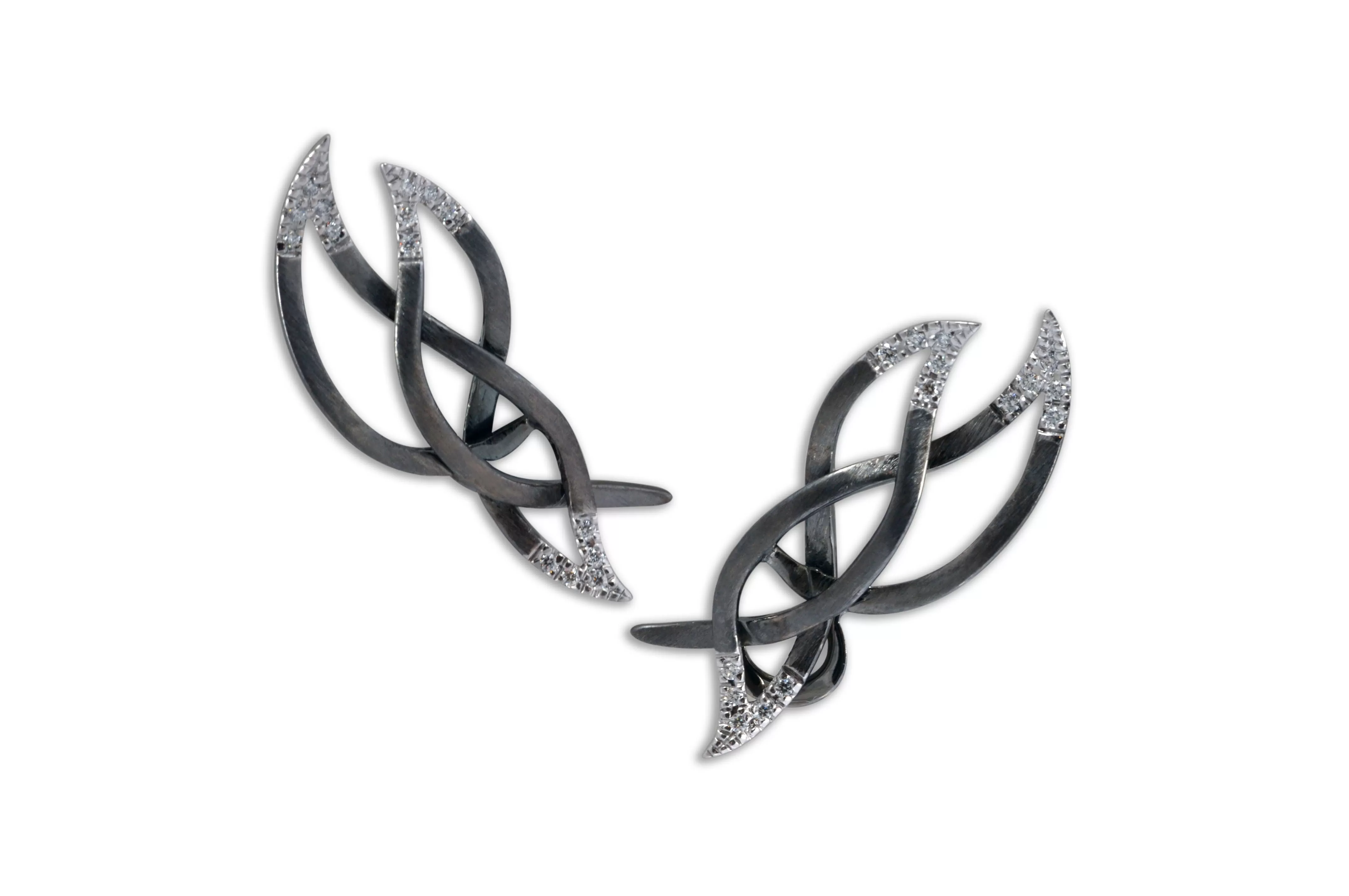 Le Phoenix Intertwined Mini Diamond Earrings